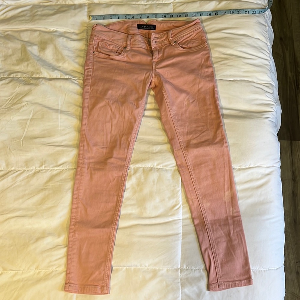 Pink skinny jeans